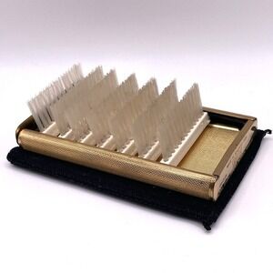 Vintage Travelers Clothes Suit Hat Brush‎ Brass Made in England By Swank